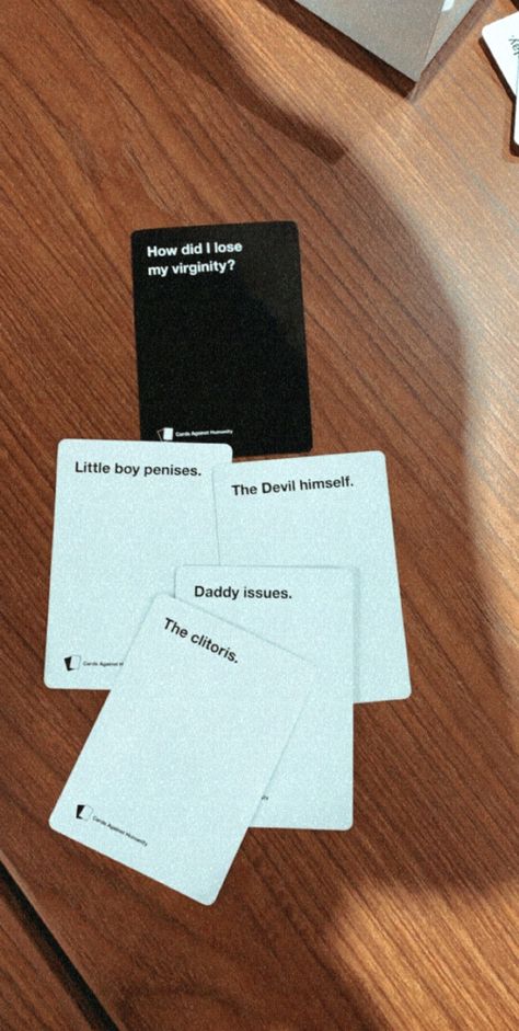 the night of the funniest cards against humanity game [january 2020] Cards Vs Humanity, Best Cards Against Humanity, Funniest Cards Against Humanity, Cards Against Humanity Funny, Cards Against Humanity Game, Theatre Life, 14th Birthday, Everything And Nothing, Me Quotes Funny