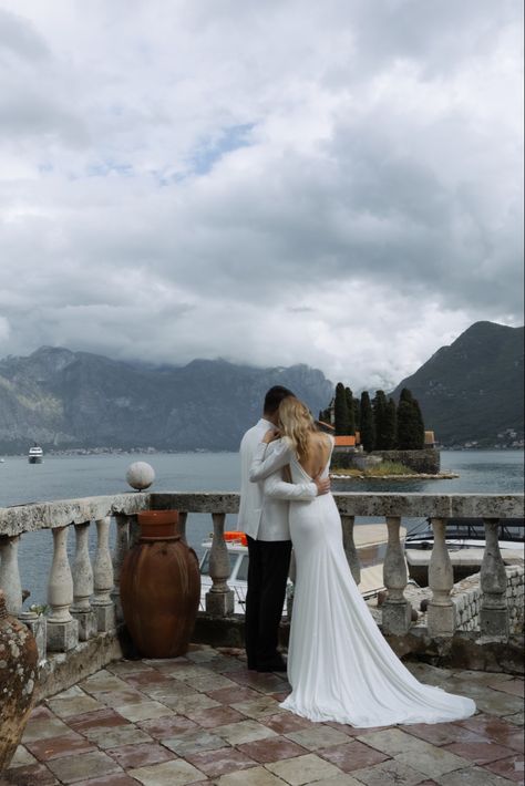 Wedding Montenegro wedding style wedding for two sea mountains sea wedding Wedding In Montenegro, Beautiful Bride Dress, Wedding Mountains, Montenegro Wedding, Elopement Venues, Sea Wedding, Aesthetic Wedding, Wedding Clip, Venue Decor