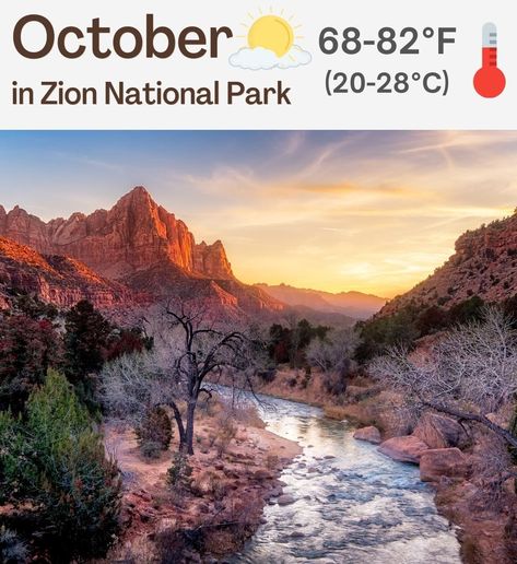 Zion National Park in October [Weather, Clothing, Hikes, Tips] Hiking The Narrows In October, Zion In October, Kolob Canyon, October Weather, Utah National Parks Road Trip, Hiking The Narrows, Zion Park, Mount Zion, Zion Canyon