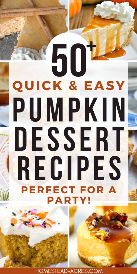 Quick And Easy Pumpkin Dessert Recipes, Easiest Fall Dessert, Pumpkin Party Desserts, Quick And Easy Thanksgiving Dessert Recipes, Quick Pumpkin Desserts, Pumpkin Desserts Easy, Easy Pumpkin Dessert Recipes, Fall Desserts For A Crowd, Easy Pumpkin Desserts