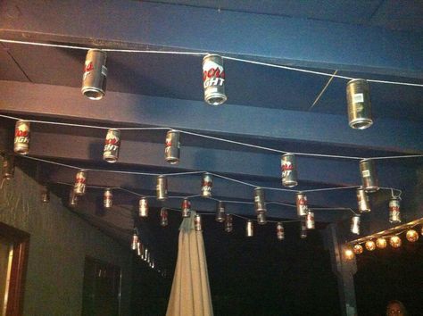 Beer can lights Beer Can String Lights, Dream Birthday, College Party, Pop Cans, College Parties, Beer Cans, Party House, Coors Light Beer Can, Can Lights