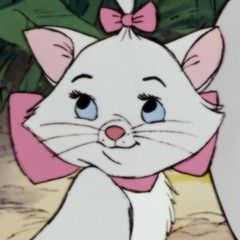 Marie Cat, Gata Marie, The Aristocats, Disney Icons, Marie Aristocats, Haiwan Lucu, Film D'animation, 캐릭터 드로잉, Cat Icon