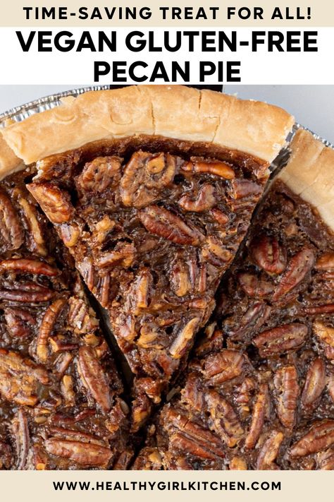 Vegan Gluten Free Pecan Pie, Vegan Pecan Pie Cheesecake, Vegan Holiday Meals, Vegan Gluten Free Holiday Recipes, Gluten Free And Vegan Desserts, Vegan Gluten Free Thanksgiving, Gluten Free Pecan Pie, Dairy Free Thanksgiving, Vegan Thanksgiving Dessert