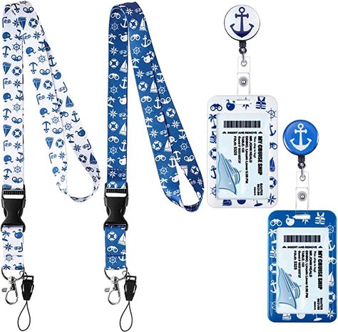 Amazon.com : 2 Pack Cruise Lanyards for Cruise Ship Cards, Cruise Lanyard with Id Badge Holder, Retractable Lanyard for Ship Cards Badges : Office Products Retractable Lanyard, Cruise Clothes, Accessories 2023, Lanyard Id Holder, Cruise Essentials, Cute Lanyards, Waterproof Pouch, Cruise Outfits, All Aboard