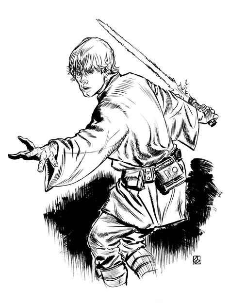 Luke Skywalker by deankotz on DeviantArt Luke Skywalker Sketch, Luke Skywalker Drawing Easy, Luke Skywalker Tattoo, Luke Skywalker Drawing, Luke Skywalker Art, Potrait Painting, Drawing Stars, Star Wars Luke Skywalker, Star Wars Luke