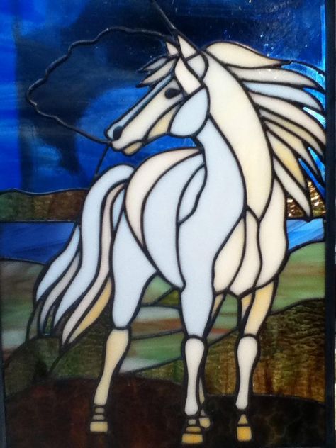 Stained Glass Horse, L'art Du Vitrail, Horse Quilt, Stained Glass Quilt, Custom Stained Glass, Art Stained, Stained Glass Crafts, Stained Glass Panel, Stained Glass Designs