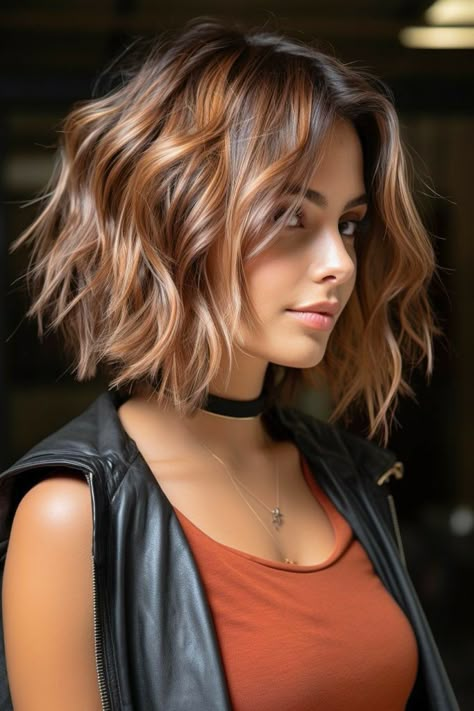 Women's Haircuts Short, Chic Haircut Short, Fall Hair Trends 2024 Cuts, Fall Haircuts 2024 Medium, Fall 2024 Medium Length Hair, Fall 2024 Womens Hair, Medium Length Hair Fall 2024, Choppy Hairstyles, Short Bob Haircuts