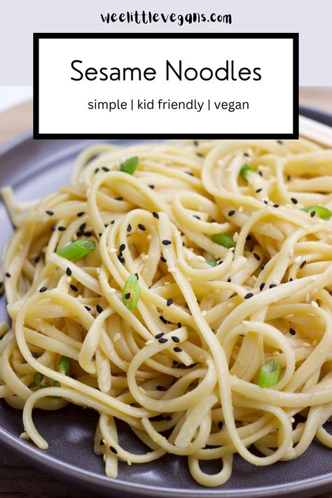 Sesame Noodles – Wee Little Vegans Easy Sesame Noodles, Tofu Chili, Sesame Noodles Recipe, Mediterranean Couscous Salad, Cream Cheese Breakfast, Mediterranean Couscous, Creamy Asparagus, Sesame Noodles, Asparagus Soup