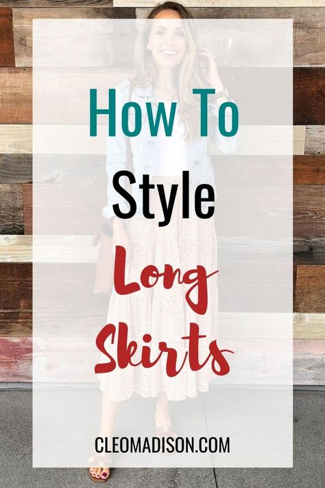 Style A Flowy Skirt, Simple Stylish Outfits Summer, Outfit Ideas With Long Skirts Summer, Maxi Skirt Styling Ideas, Work Outfits Women Long Skirt, Maxi Skirt Outfit For Spring, Shirts To Wear With Long Skirts, Boho Skirts Outfit, Fall Skirts 2023