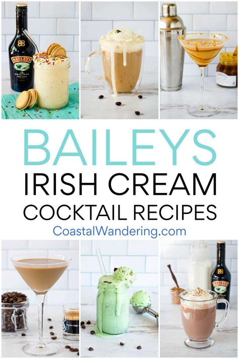 Irish Cream Whiskey Recipe, Recipes Using Irish Cream Liquor, Irish Alcoholic Drinks, Ice Cream Drinks With Liquor, Irish Cream Recipe Drinks, Baileys Irish Cream Cocktails, Baileys Irish Cream Drinks, Baileys Recipes Drinks, Irish Cream Drinks