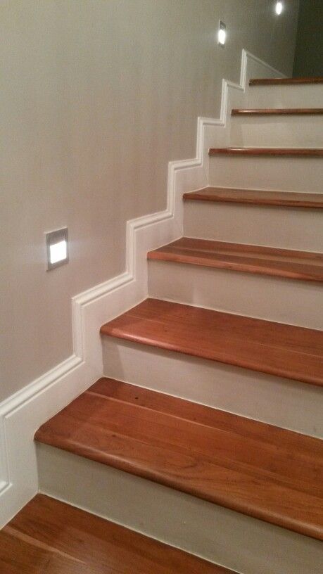 Staircase Trim, Stair Skirt, Stairs Repair, Basement Staircase, Stairs Trim, Linden Homes, Basement Decoration, Philippines House Design, Stairs Renovation