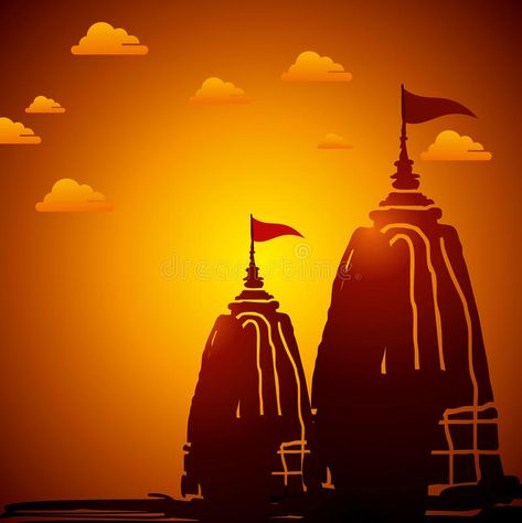 Illustration about Indian temple architecture at sunset,illustration. Illustration of hinduism, history, indian - 42614465 Temple Illustration Indian, Indian Temple Illustration, Temple Painting Indian, Sunset Vector Illustration, Temple Vector, Temple Illustration, Temple Background, Sunset Vector, Shri Ram Wallpaper