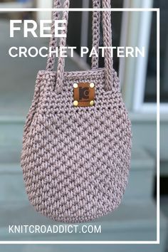 Modern Haken, Purse Patterns Free, Crocheted Purse, Tote Crochet, Crochet Purse Pattern Free, Crochet Shoulder Bags, Free Crochet Bag, Shoulder Bags Pattern, Crochet Bag Tutorials