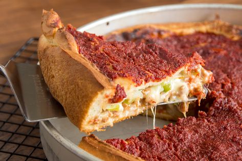 Chicago Style Pizza Rhodes Bread Recipes, Rhodes Bread Dough, Rhodes Recipes, Rhodes Bread, Rhodes Dinner Rolls, Big Pizza, Chicago Style Pizza, Calzone Pizza, Frozen Bread Dough