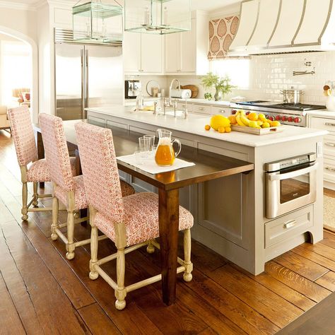 Updated Traditional Kitchen, Cabin Kitchen, Kitchen Island Bar, Southern Kitchen, Island Bar, Southern Kitchens, Kitchen Island Table, Pretty Kitchen, Updated Traditional