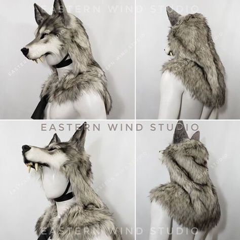 Wolf Cosplay Female, Good Character Design Tips, Cute Cosplay Poses, Realistic Wolf Mask, Wolf Costume Halloween, Northwestern Wolf, Eye Mask Design, Shading Patterns, Wolf Masks