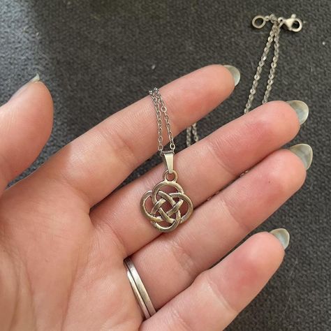 Celtic knot necklace Pm with any questions or... - Depop Celtic Knot Necklace, Celtic Necklace, Irish Jewelry, Celtic Jewelry, Knot Necklace, Celtic Knot, Silver Jewellery, Christmas List, Knot