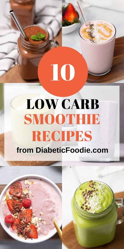 Looking for a delicious, healthy smoothie to power up your morning? Try one of these low-carb and super tasty diabetic smoothie recipes! Low Calorie Shakes And Smoothies, Low Carb Banana Smoothie, High Protein Smoothies Low Carb, Low Carb Smoothies For Diabetics, Low Carb Protein Smoothie Recipes, Low Gi Smoothie, Low Carb Blueberry Smoothie, Low Fat Protein Shakes, Protein Shake Recipes For Diabetics