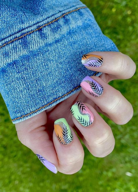 Color Street nail combo VIP’s❤️🧡💛💚💙💜 | I’m so surprised- I ended up loving the April subscription box way more than I thought I would Street Nails, Color Street Nails, Fun At Work, Color Street, Subscription Box, Nails Inspiration, Nail Ideas, Nail Colors, Manicure