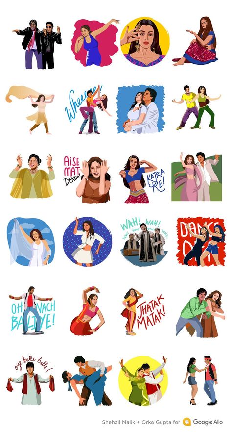 Iconic Bollywood Movie Scenes, Antakshari Posters, Bollywood Illustration Posters, Srk Theme Party, Bollywood Cartoon Art, Bollywood Party Poster, Bollywood Wall Art, Famous Bollywood Characters, Bollywood Characters Theme Party