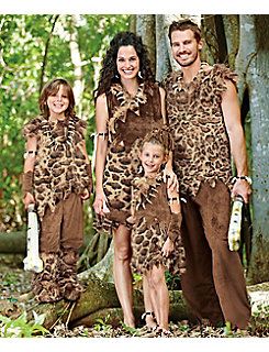 Diy Caveman Costume, Cavemen Costumes Women, Caveman Halloween Costume, Cavewoman Halloween, Caveman Party, Harley Quinn Disfraz, Caveman Costume, Cavewoman Costume, Costume Family