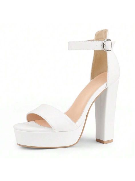 Approx 4.9''(12.5cm) with 1.18"(3cm) platform block heels, Super sexy but also stable walking.
Classic platform block heel sandals, the best choice for summer
Perfect cushion and soft inner, make this much more comfortable than others
Suitable for wedding,party,all important occassions.Match with Dresses,Shorts,Pants...MERUMOTE Women's Fashion Platform Sandals Block Heels Wedding Summer Dress Shoes White Matte Elegant,Fashionable    Plain Ankle Strap   Women Shoes, size features are:Bust: ,Length: ,Sleeve Length: Wedding Summer Dress, Block Heels Wedding, Summer Dress Shoes, Summer Dresses Shoes, Heels Wedding, Platform Block Heels, Glitter Heels, Block Heel Sandals, Wedding Summer