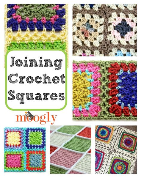 Get It Together: How to Join Crochet Squares 14 Ways! https://www.mooglyblog.com/join-crochet-squares/ Join Crochet Squares, Joining Crochet, Joining Crochet Squares, Joining Granny Squares, Crocheted Squares, Beginning Crochet, Crochet Squares Afghan, Crochet Blocks, Manta Crochet