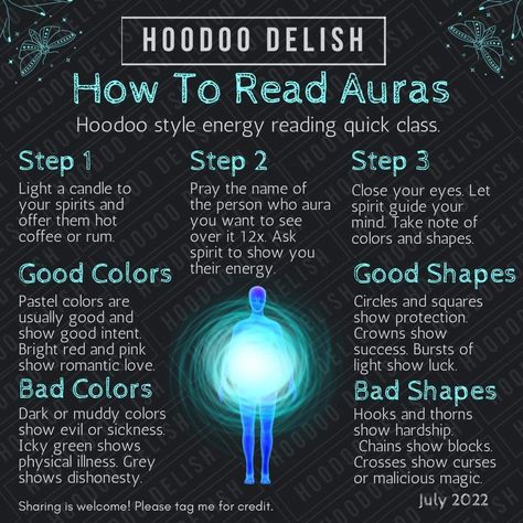 How To Read Auras, Luciferian Witchcraft, Read Auras, Freezer Spell, Hoodoo Delish, Folk Witch, Aura Colors Meaning, Psychic Development Learning, Hoodoo Magic