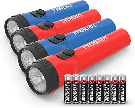 Amazon.com: LED Flashlight by Eveready, Bright Flashlights for Emergencies and Camping Gear, Flash Light with AA Batteries Included, Pack of 4 : Tools & Home Improvement Prepper Supplies, Emergency Flashlight, Bright Led Flashlight, Battery Powered Light, Power Colors, Camping Items, Camping Lanterns, Tactical Flashlight, Flash Light