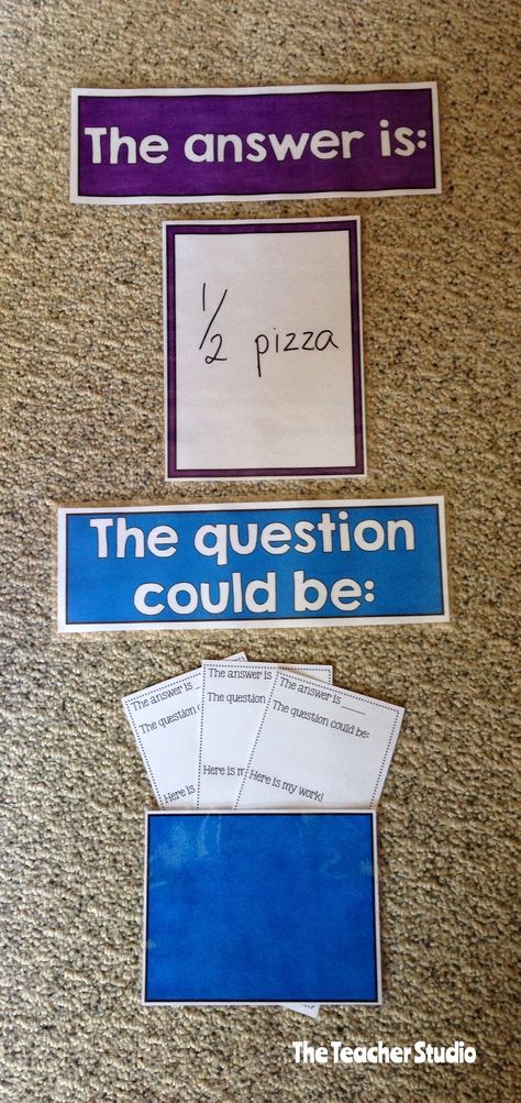 Thinking deeper about math. "The answer is ___." "What is the question?" Questioning Strategies, Letter Learning, Number Talks, Math Problem Solving, Fourth Grade Math, Math Instruction, Second Grade Math, Third Grade Math, Math Workshop