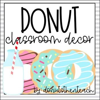 Donut Classroom, Lesson Plan Organization, Word Wall Headers, Teacher Toolbox Labels, Behavior Clip Charts, Teachers Toolbox, Classroom Decor Bundle, Birthday Display, Schedule Cards