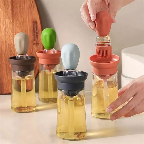 If you frequently cook at home like we do, then our Oil Dispenser bottle is a MUST have for your kitchen! Basting Brush, Innovative Kitchen, Basting Brushes, Olive Oil Dispenser, Oil Dispenser, Silicone Brush, Cooking Games, Baking And Pastry, Cook At Home