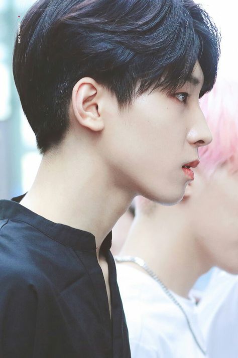 Jeon Wonwoo and his gorgeous side profile Hair Man, Won Woo, Jeon Wonwoo, Seventeen Debut, Seventeen Wonwoo, Side Profile, Pop Bands, Pledis Entertainment, K Idols