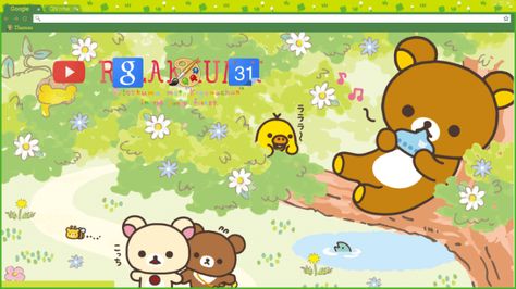 Rilakkuma Tree Chrome Theme - ThemeBeta Sanrio Computer Wallpaper Hd, Hd Cute Desktop Wallpaper, Rilakkuma And Korilakkuma Wallpaper, Cute Wallpaper Desktop Hd, Cute Pc Wallpaper Hd, Rilakkuma Header, Laptop Wallpaper Desktop Wallpapers Cute, 2000s Desktop Wallpaper, 1920 X 1080 Hd Wallpaper Desktop