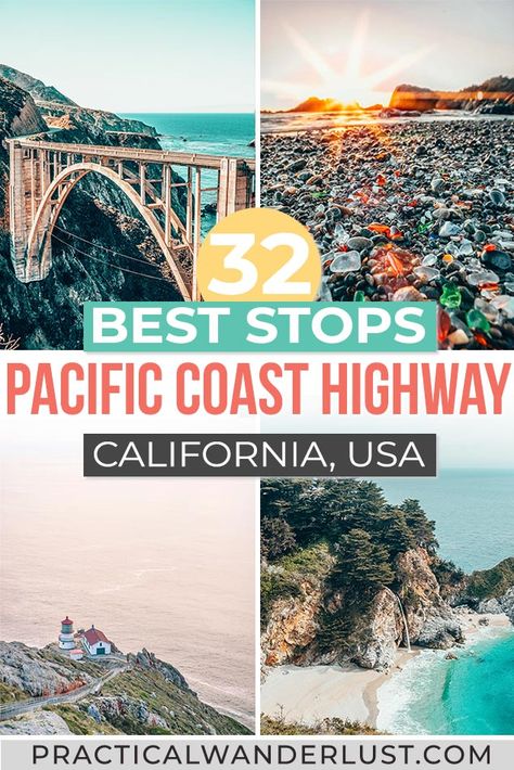 Best Pacific Coast Highway Stops California Coast Road Trip Pacific Coast Hwy Roadtrip, California Pacific Coast Highway, North Coast California, Route 1 California, Hwy 1 California Road Trips, Pch Roadtrip, Highway 1 California, Pacific Coast Highway California, Pch Road Trip