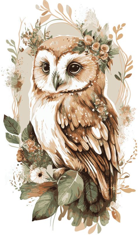 Download the cute owl boho style illustration 20640147 royalty-free Vector from Vecteezy for your project and explore over a million other vectors, icons and clipart graphics! Owls And Flowers, Boho Clipart Free, Owl Artwork Drawing, Owl Nursery Ideas, Beautiful Things To Draw, Owl Artwork Illustrations, Owl Drawing Tattoo, Owl Illustration Art, Owl Art Painting