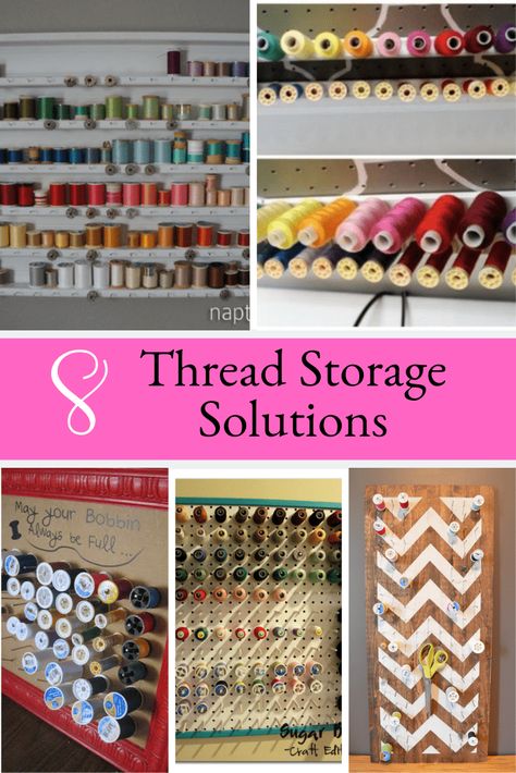 8 Thread Storage Ideas #Threadstorage #Threadstorageideas #Threadstoragediy Thread Holders Ideas, Thread Holder Ideas, Thread Storage Ideas Diy, Thread Spool Storage, Thread Organization Ideas, Thread Holder Diy, Diy Thread Holder, Repurposed Card Catalog, Thread Storage Ideas