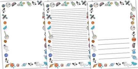 Space Themed Page Borders (Images) - Page border, a4 border, template, space, ship, space banner, rocket, aliens, launch, foundation stage, topic, moon, stars, planet, planets Space Banner, Paper Clip Art, Primary Resources, Page Borders, Borders For Paper, Space Shuttle, Moon Stars, Art Pages, Solar System