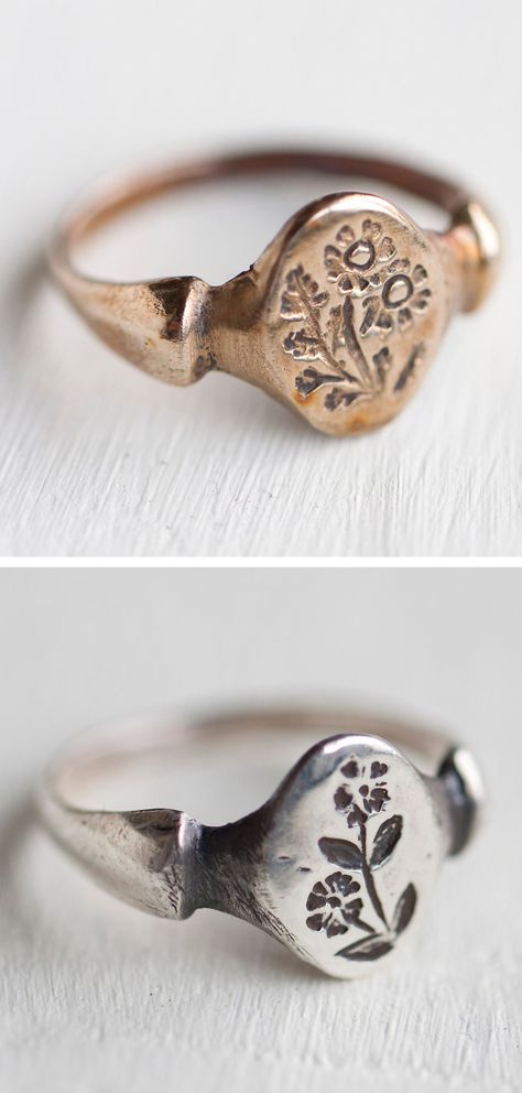 WANTED STYLE : Photo Stamped Ring, Stamped Rings, Photo Style, Style Photo, 자수 디자인, Photo Photo, Put A Ring On It, Pretty Jewellery, Accessories Jewelry