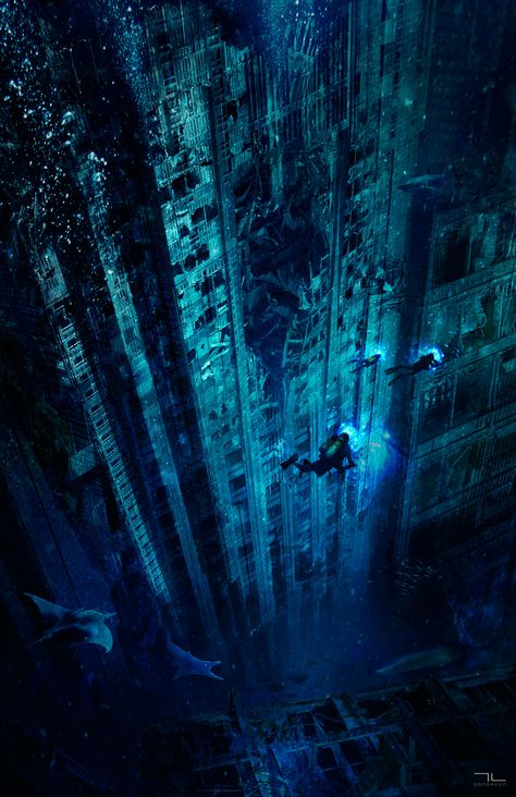 The Art Of Animation, art numérique par Dong Kyun Ryu #digitalart #environment #building Underwater City Concept Art, Underwater City Scifi, Sci Fi Underwater City, Underwater City Futuristic, Atlantis Art Underwater City, شرم الشيخ, Underwater City, New Retro Wave, Future City