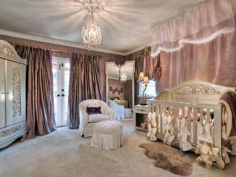 Barn and Willow luxury nursery fit for a royal baby Royal Nursery, Babies Rooms, Luxury Nursery, Transitional Interior Design, Awesome Houses, Nursery Girl, Crib Canopy, Toddler Bedroom, Dream Nurseries