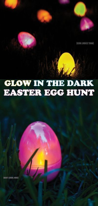 Making glow-in-the-dark Easter eggs is a fun twist on an Easter egg hunt with this neat idea from Smart School House. See how to make two different types of glowing Easter Eggs, then put them out in the dark for an outdoor, nighttime egg hunt! You’ll love how easy this is to do, and your kids will absolutely love hunting for the eggs in the dark! #kidsactivities #egghunt Diy Osterschmuck, Smart School House, Diy Glow, Smart School, Easter Hunt, Diy Ostern, Easter Decorations Dollar Store, Easter Decorations Outdoor, School House