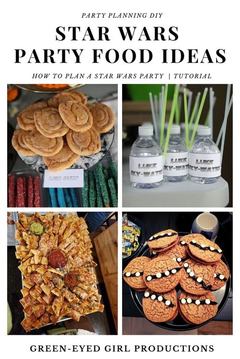 Star Wars Kids Party, Themed Party Outfits, Star Wars Themed Food, Star Wars Themed Party, Star Wars Dessert, Star Wars Party Ideas, Star Wars Theme Birthday, Star Wars Party Decorations, Star Wars Snacks