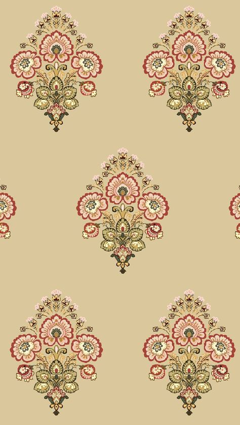 Mughal Art Design, Mughal Flower Border, Mughal Paisley Motifs, Mughal Art Motifs, Mughal Butta, Buta Design, Indian Block Print Fabric, Kalamkari Designs, Color Drawing Art