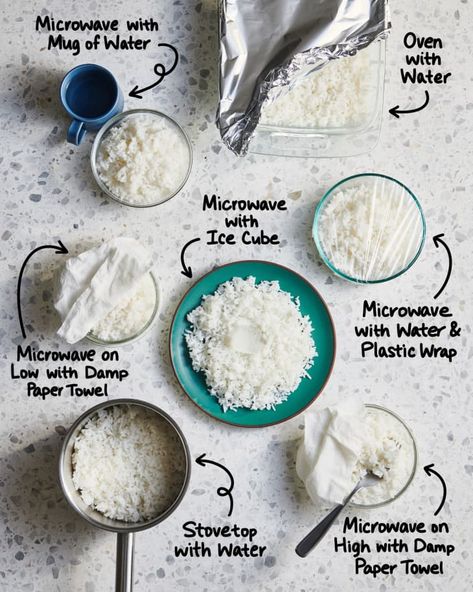 Best Way To Reheat Rice, Freezing Rice, Freezing Cooked Rice, Reheat Rice, Rice In Crockpot, How To Reheat Rice, Toaster Oven Recipes, Cilantro Rice, Trendy Tiktok