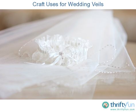 This is a guide about craft ideas for wedding veils. Wedding veils are made from a variety of fabrics, including tulle, organza, and netting to name a few. Whether you are recycling your own veil or bought one at a thrift store or garage sale, there are crafts projects that can be made using the fabric. Recycled Wedding, Wedding Veil Vintage, Tulle Veils, Cut Out Shapes, Headpiece Wedding, Wedding Art, Decor Display, White Candles, Large Weddings