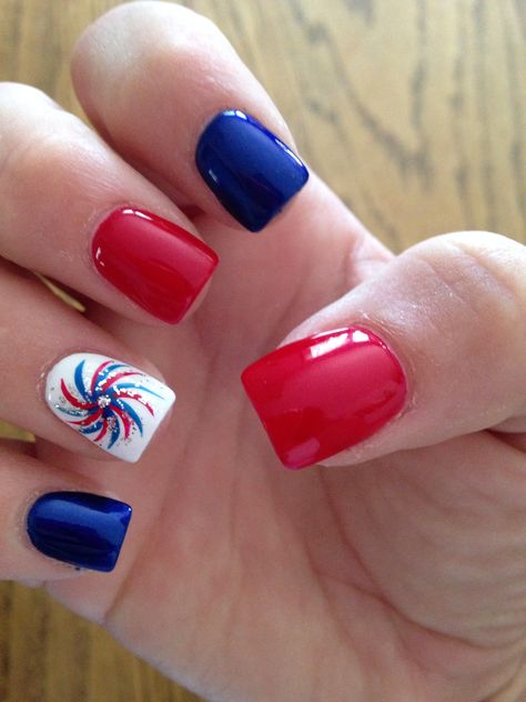 My Fourth of July nails Dip Nails Red White Blue, 4th Of July Summer Nails, Memorial Day Gel Nail Designs, 4th Of July Nails For Kids, 4th Of July Toes Designs, 4th Of July Nails Dip Powder, 4th Nails July, Memorial Day Nails Gel, July 4 Nail Design