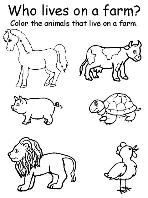 Printable Farm Animal Worksheet for Kids | Learning Printable Farm Worksheets, Farm Animals Preschool, Farm Animals Activities, Animal Activities For Kids, Farm Animals Theme, Farm Preschool, Animal Printables, Matching Worksheets, Animal Worksheets