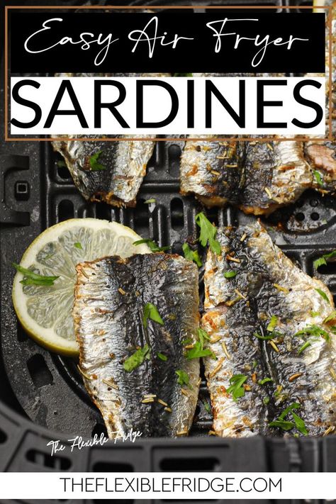 I’m not a huge fan of canned sardines, but I’ve been wanting to try cooking them in my air fryer. So, I did some research on how to do it and decided to give it a go. The verdict? They were surprisingly good! If you’re not sure whether or not you’ll like them, I recommend starting with just one or two sardines. Once you get used to the taste, you can work your way up to more. | @TheFlexibleFridge #airfryersardines #howtocooksardines #easysardinerecipes Can Sardine Recipes Ideas, Date Nut Roll Recipe, Sardine Recipes Canned, Sardines Recipe, Nut Roll Recipe, Canned Sardines, Sardine Recipes, Nut Rolls, Easy Air Fryer