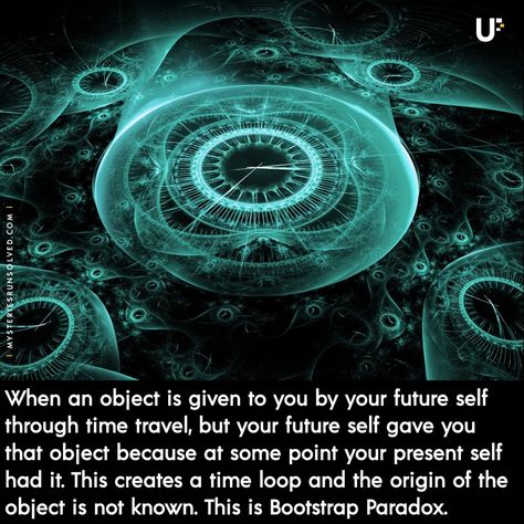 Bootstrap Paradox, Love Memes Funny, Time Loop, Cool Science Facts, Space Facts, Mind Blowing Facts, Future Self, Unbelievable Facts, Quantum Physics